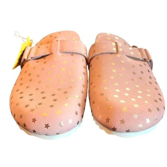 Cat & Jack Perry Pink Gold Star Faux Leather Sandals Marley Size 4 NWT - Picture 3 of 4